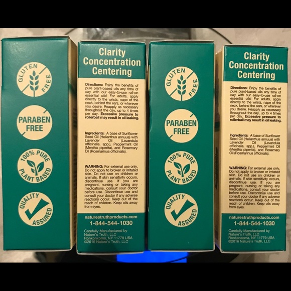 Essential oil rollers- set of 4 focus meditation - Picture 2 of 6